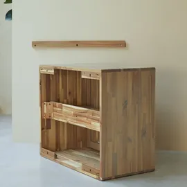 Tikamoon Badezimmermöbel aus Akazienholz 60 cm Lila