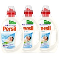 Persil Sensitive Gel 60 (3 x 20) Waschladungen, ECARF-zertifiziertes Sensitive Waschmittel für Allergiker und sensible Haut, duftet nach Aloe Vera und natürlicher Seife, 20 °C - 95 °C