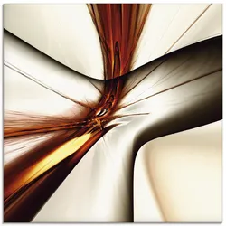 Glasbild ARTLAND "Abstrakt modern", beige (farbe bild(er): naturfarben), B:50cm H:50cm, Bilder, in verschiedenen Größen