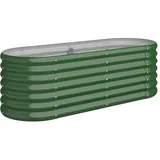 vidaXL Hochbeet Pulverbeschichteter Stahl 114 x 40 x 36 cm Grün