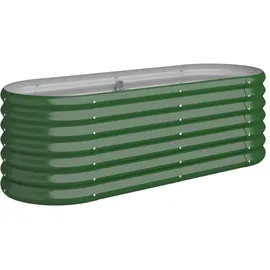 vidaXL Hochbeet Pulverbeschichteter Stahl 114 x 40 x 36 cm Grün