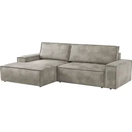 OTTO home Ecksofa Cord 2-Sitzer Grau