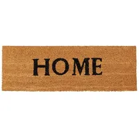Relaxdays Fußmatte schmal HOME Hellbraun,Schwarz