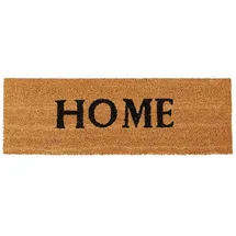 Relaxdays Fußmatte schmal HOME Hellbraun,Schwarz