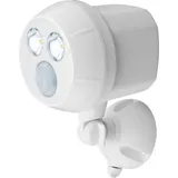 MR. BEAMS Außenstrahler Batterie LED 16,5 cm inkl. Bewegungsmelder weiß