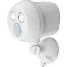 MR. BEAMS Außenstrahler Batterie LED 16,5 cm inkl. Bewegungsmelder weiß