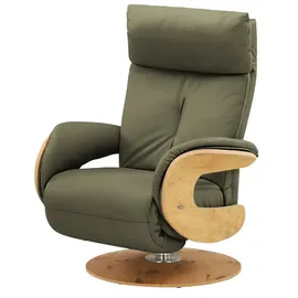 HIMOLLA Relaxsessel 7818 Leder 75 x 108 x 84 cm Grün elektrisch