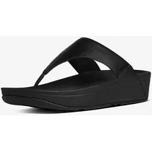 FitFlop Damen Lulu Toe Post - Leather Zehenstütze Sandalen, Schwarz Schwarz 001, 39