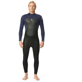 Rip Curl Omega 4/3 Mm Gb Steamer Langarm-neoprenanzug Mit Reißverschluss Am Rücken - Slate L