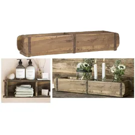 ib laursen Ziegel Form 2-fach UNIKA Holz Box Kiste Regal Aufbewahrung Deko Top - Braun
