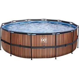 EXIT TOYS Wood Pool 427 x 122 cm inkl. Filterpumpe