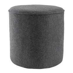 Hocker aus anthrazitgrauem Stoff D 40 cm COQ