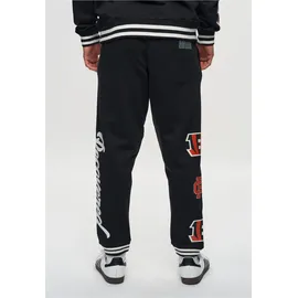 Recovered Sweathose "NFL Bengals Rule The Jungle", Herren, Gr. 3XL, US-Größen, schwarz-weiß (schwarz, weiß), 100% Baumwolle, bedruckt, lang, Hosen Sweathose, mit gestreiften Bünchen