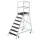 MUNK Podesttreppe eins. begehbar mit Federrollen 7 Stufen 192 cm Aluminium