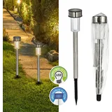 Cepewa LED Solar Gartenstecker silber 36 cm
