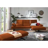 W.Schillig Eckcouch Leder 3-Sitzer Braun