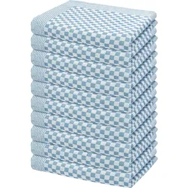 casativo 10er-Set Grubentücher hellblau, Geschirrtücher 45 x 70 cm (70 x 50 cm)