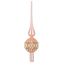 Christbaumspitze Glas 31cm mit Ornamenten - Sweet Melon