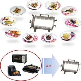 Syntrox 5 l Mini Backofen Rotierend Silber