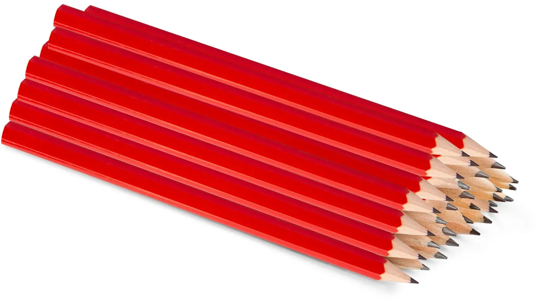 Zolka Zimmermannsbleistift Rot, Sechseckig 240 mm, schwarz HB Mine, 30 Stk.