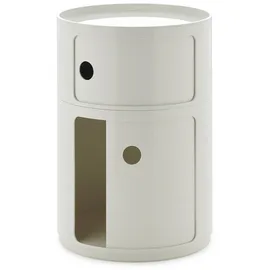 Kartell Componibili Big, Container, 2-fächer, Durchmesser 42 cm, Weiss
