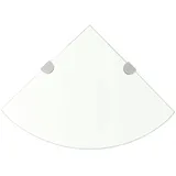 vidaXL Eckregale 2 Stk. mit Verchromten Halterungen Glas Transparent