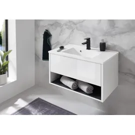 PLACES OF STYLE »Studio Line, Waschtisch inkl. Waschbecken, modernes Design« in zwei Farben verfügbar, ausreichend Stauraum