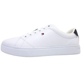 Tommy Hilfiger Damen Cupsole Sneaker Essential Court Schuhe, Mehrfarbig (White/Black), 36