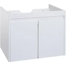 Mendler Waschbeckenunterschrank 2 Türen 59 x 48 x 45,5 cm Weiß