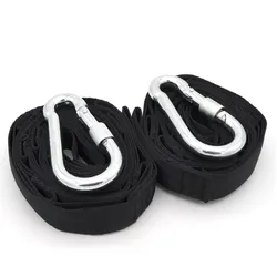 300kg Hängematten Befestigung 2 Gurte 280x2,5cm Baum Gurt Set Aufhängung Schwarz