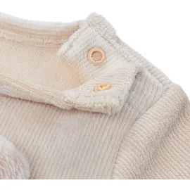huggies babywear Strampler HUGGIES BABYWEAR "HUGN FOOTED COVERALL", Mädchen, Gr. 3 (6M/68), N-Gr, beige (granola), Cord, Obermaterial: 95% Polyester, 5% Elasthan, lang, Rundhals, abgesteppt, Overalls, Cord in elastischer Qualität