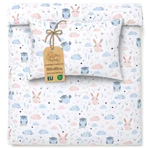 Totsy Baby Kinderbettwäsche Baby Bettwäsche 90x120 cm aus Baumwolle - Kinder Set von Duvet Cover 90 x 120 und Kissenbezug 40x60 cm Junge und mädchen babybettwäsche bettbezug für Kleinkind Oeko-Tex