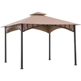 Modante Pavillon, Metall, 340x304x340 cm, wetterfest, Sonnen- & Sichtschutz, Pavillons & Pergolas, Pavillons