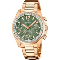 Festina Boyfriend Collection«, Quarzuhr, Armbanduhr, Damenuhr, Edelstahlarmband, analog,Stoppfunktion