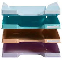Exacompta Set mit 4 Briefablagen COMBO MIDI, Aquarel - sortiert
