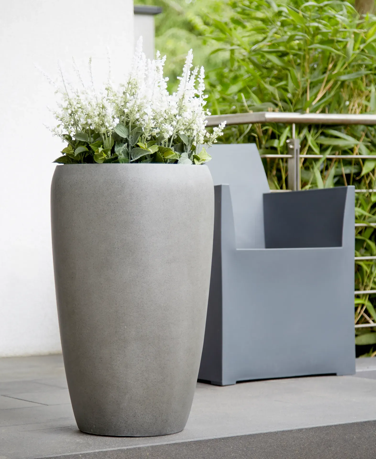 Vase Gloria - Staubgrau - 68 cm
