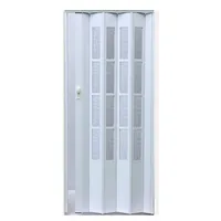 Vivaldi Falttür Schiebetür weiß mit Fenster Schloss H. 203 cm B. bis 86 cm gl011 (1 Packung Karton, 1-St., 1 Set), teils montiert weiß