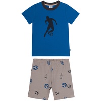Sanetta - Schlafanzug FUßBALL kurz in blue snorkel, Gr.92