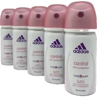 5x adidas Control women Deo Spray 0% Alkohol 48 Std Deo Schutz Frauen ( 5x 35ml)