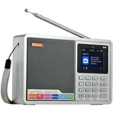 Tragbares DAB Radio,Bluetooth Radio,Küchenradio mit Kabel oder Batteriebetriebenes Radio, 2.4''Farbdisplay Digitalradio,Kompaktes DAB Radio mit DAB+/UKW,Audiowiedergabe, Uhrzeit/Alarm