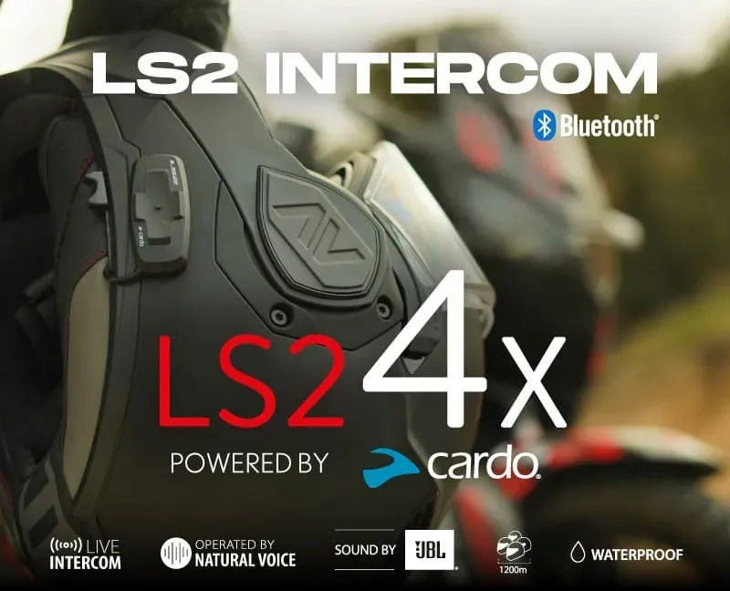 LS2 INTERCOM 4X Motorrad Headset powered by Cardo für Helme Advant Infinity II Vector II