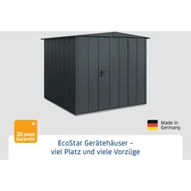 Hörmann EcoStar Gerätehaus Elegant-S 2,58 x 2,48 m Anthrazitgrau