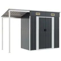 vidaXL Gartenhaus mit Schleppdach 2,77 x 1,07 m Anthrazit