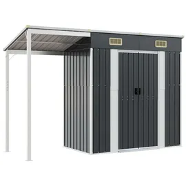 vidaXL Gartenhaus mit Schleppdach 2,77 x 1,07 m Anthrazit