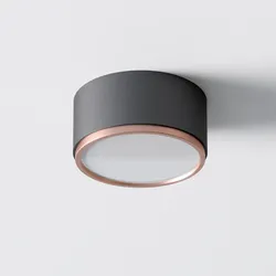 Modern Spot- Deckenleuchte Kaps - Schwarz/Kupfer