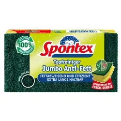 Spontex Topfschwamm, Scheuerschwamm, Anti-Fett-Schutz 19400360 , 1 Schwamm