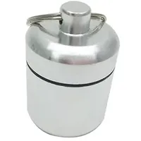 2 Stück Pillendose Schlüsselanhänger, Aluminium Pillenbox Schlüsselbund Aufbewahrungsbox Wasserdichte Tablettendose Schlüsselring Pillenflasche Klein Kapsel Pillendose für Reise Camping,Silber