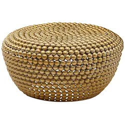 Couchtisch FineBuy Wohnzimmertisch Metall 60x60x30cm Sofatisch Rund Tisch Klein
