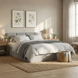 mebligo Polsterbett 180 x 200 cm Grau