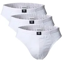 CECEBA Herren Slips, 3er Pack - Sport Slip, Basic, Baumwolle, M-8XL, einfarbig Weiß 4XL